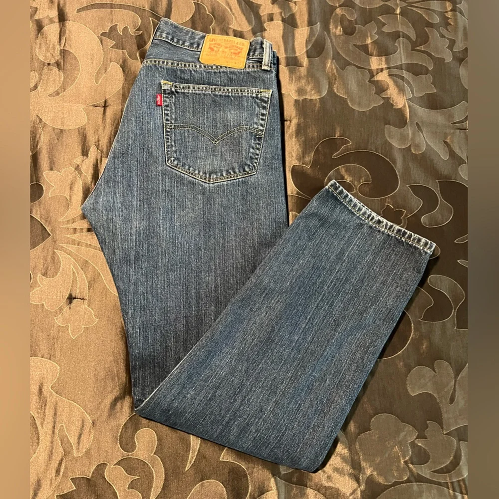 Levi's 505 Men's Dark Blue Straight Jeans 36x34